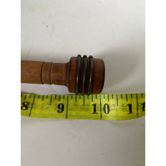 CANDLE SNUFFER-Wood and Copper-Vintage-Expandable-Tools-Antique Lighting - Picture 7 of 9